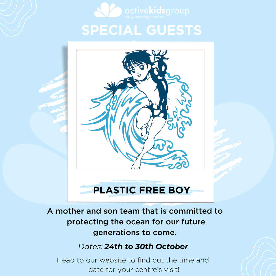 Active Kids Group are excited to announce that Plastic Free Boy will be attending all of our childcare centres in Sydney at the end of October. Our special guests are a mother and son team that are committed to protecting the ocean for our future generations to come. Karin has been a filmmaker, who has…
