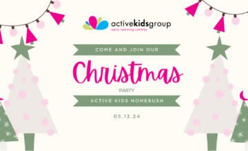 Christmas Party – Active Kids Homebush 5 December 2024!